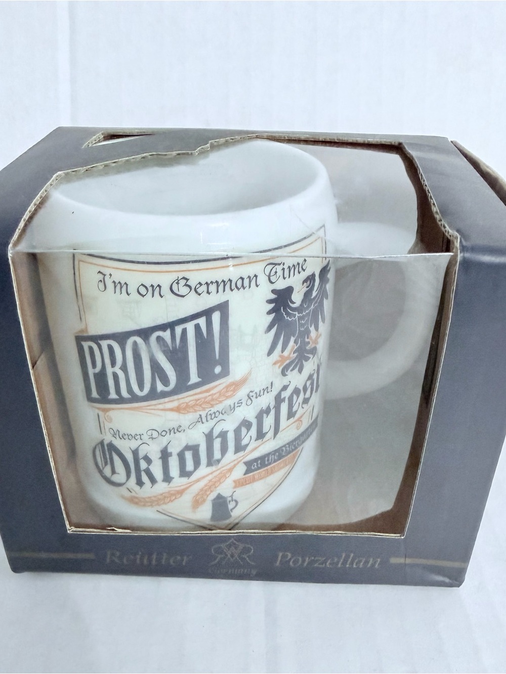 Disney Parks Epcot Germany White Prost! Oktoberfest Ceramic Mug
